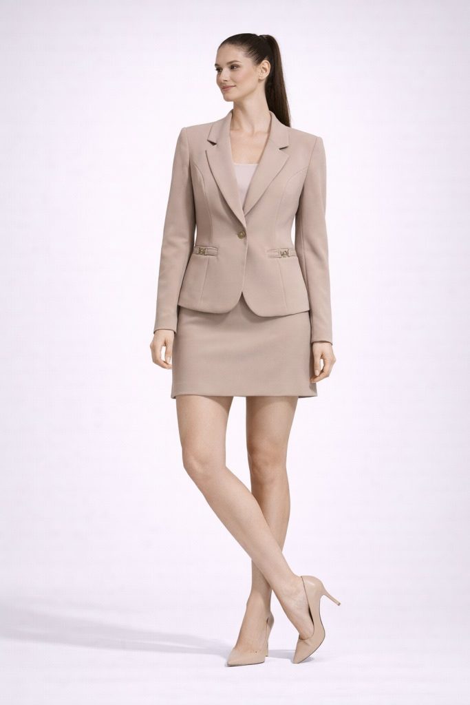 BEETHOVEN Tek Düğme Kadın Ceket 7354 - BEJ