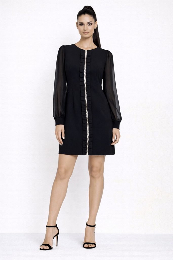 BEETHOVEN Taşlı Elbise 3324 - Siyah