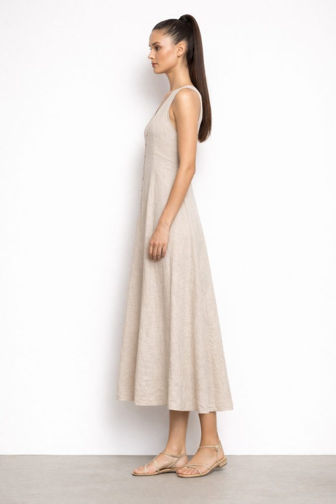 BEETHOVEN Salkım Düğme Detaylı Elbise 75019