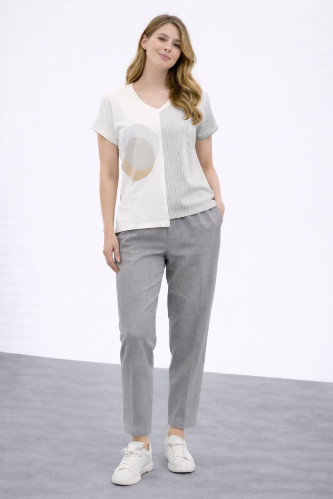 DAİDO Nervürlü Yandan Cepli Pantolon 03810 - TAŞ