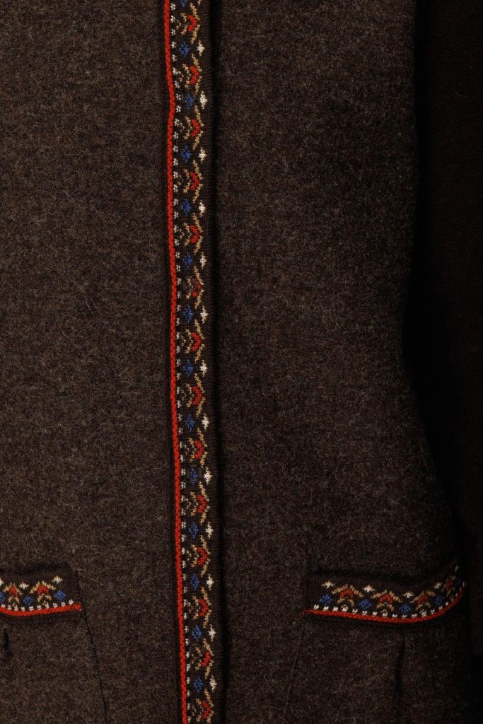 DESEN Kapüşonlu Önü Keçe Yün Kaban 25019 - kahve