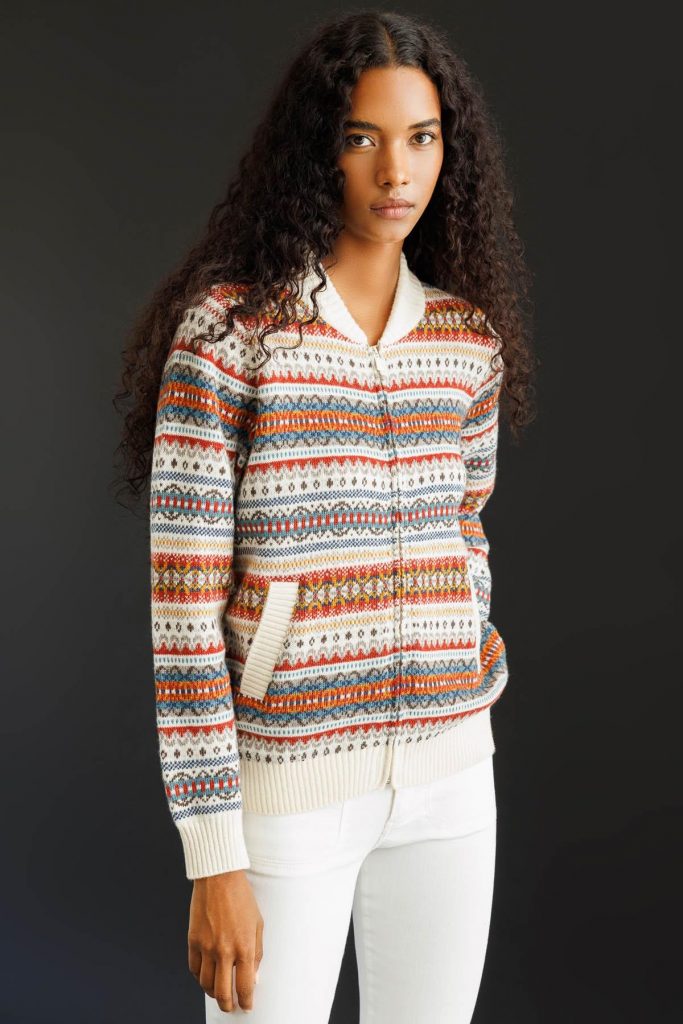 DESEN Hakim Yaka Jakarlı Yün Hırka 25102