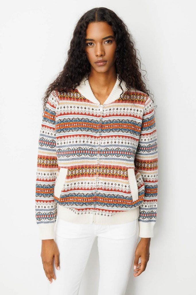 DESEN Hakim Yaka Jakarlı Yün Hırka 25102