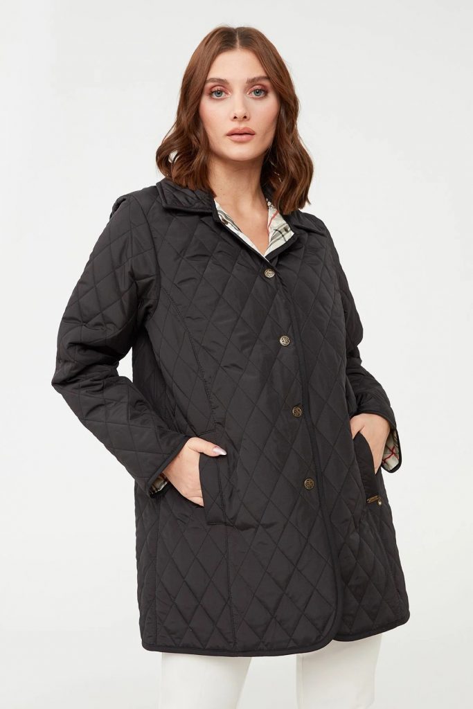 DESEN Kapitone Mont 21438 - Siyah