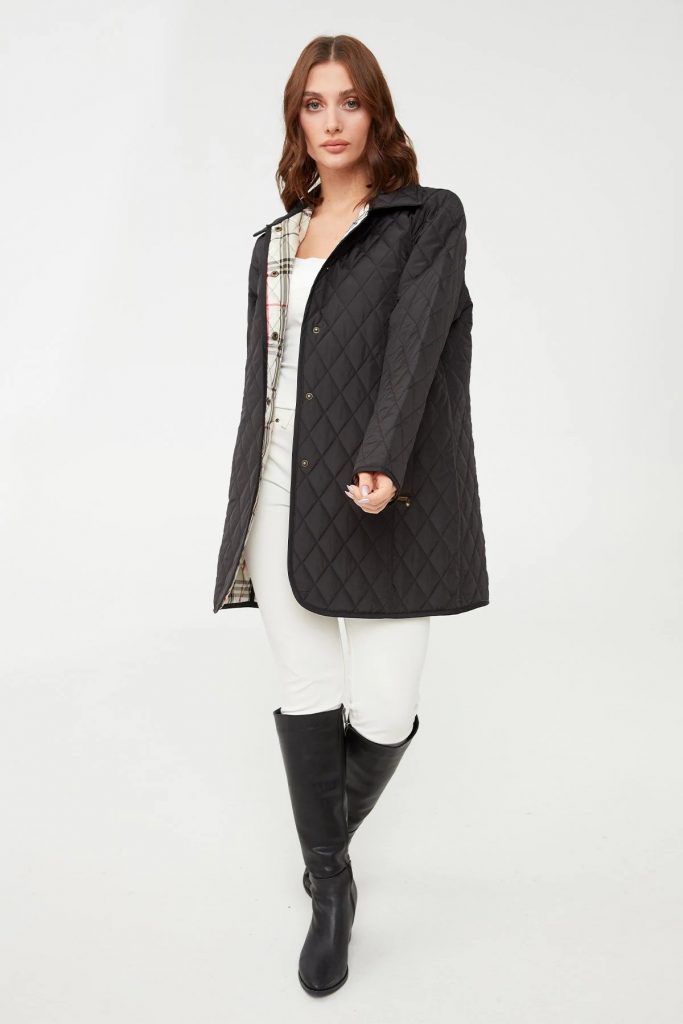 DESEN Kapitone Mont 21438 - Siyah