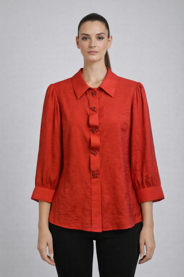 DOSSO DOSSİ Süs Düğmeli Gömlek 3755