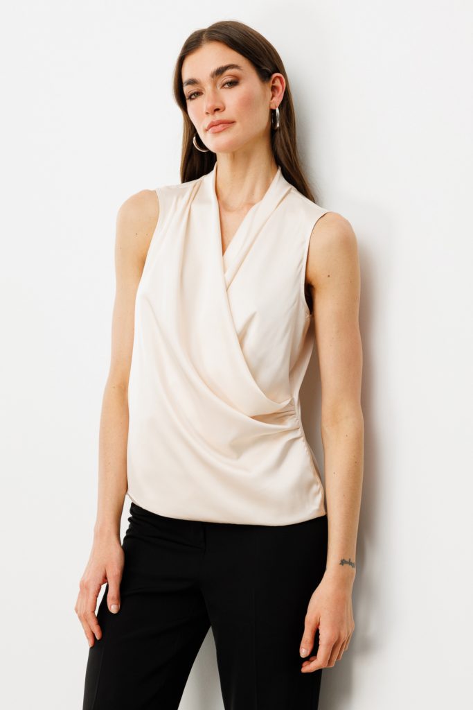 EKOL Kolsuz Saten Bluz 3012