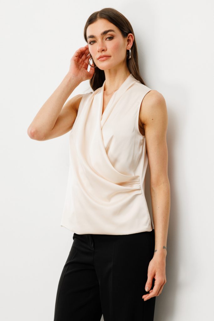 EKOL Kolsuz Saten Bluz 3012