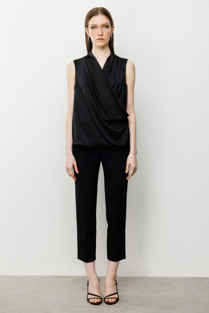 EKOL V Yaka Düğmeli Kadın Yelek 5038 - Siyah