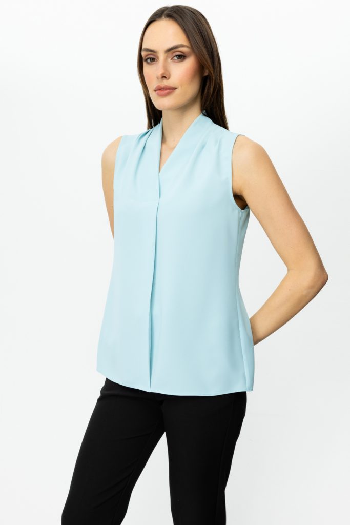 EKOL Omzu Drapeli Kolsuz Bluz  3062 - mint