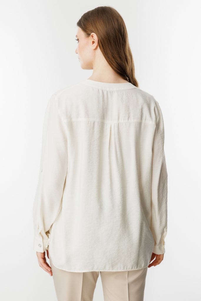 EKOL  Önü Düğmeli Hakim Yaka Bluz 3518 B.B