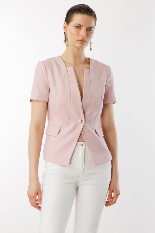 EKOL Tek Düğme Spor Dikişli Ceket 4126