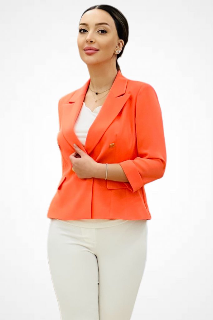 EKOL Kruvaze Yaka Duble Kol Ceket 4240 - somon