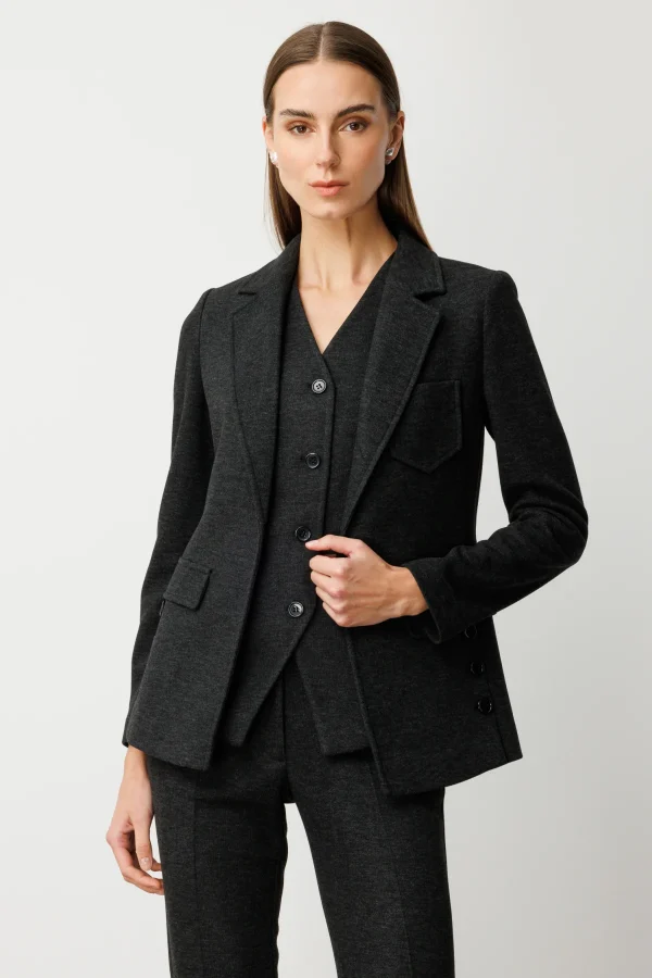 EKOL Süs Cepli Düğme Detaylı Ceket 5191