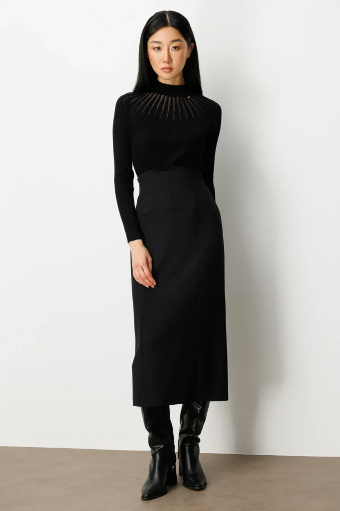 EKOL Yırtmaçlı Parçalı Etek 2013