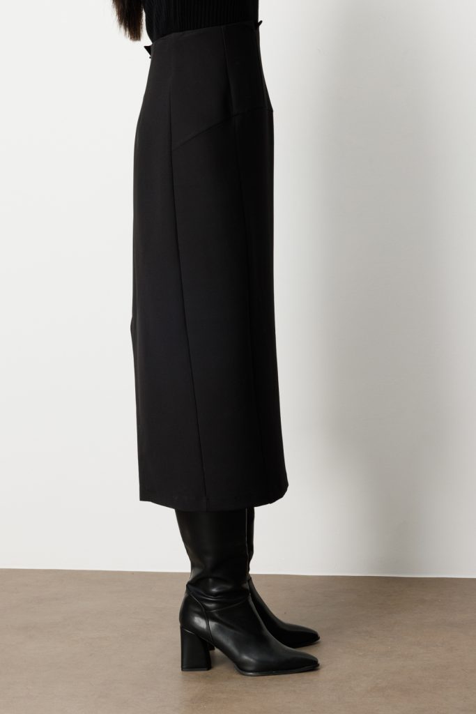 EKOL Yırtmaçlı Parçalı Etek 2013 - Siyah