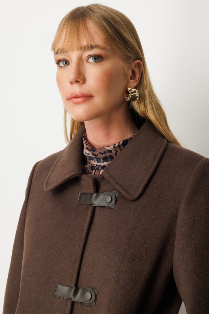 EKOL Deri Çıtçıtlı Torba Cepli Kaban 6075 - kahve