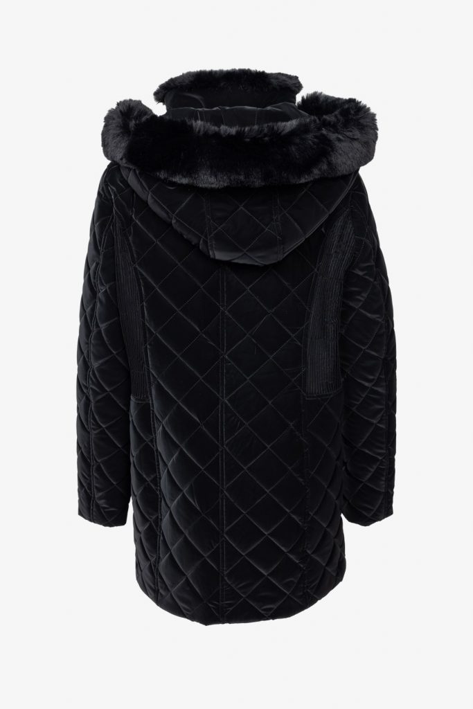 EKOL Yakası Kürklü Kapitone Şişme Kaban  6817