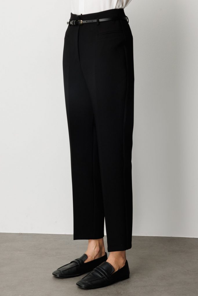 EKOL Beli Kemerli Boru Paça Pantolon 1001