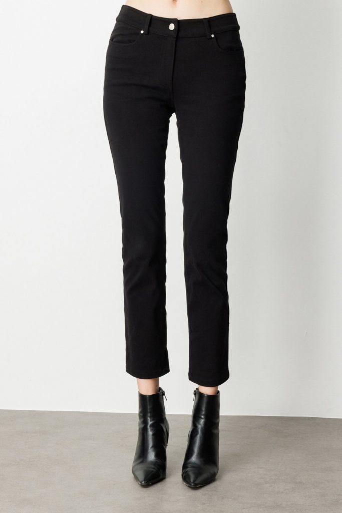 EKOL Yüksek Bel Dar Paça Pantolon 1061 - Siyah