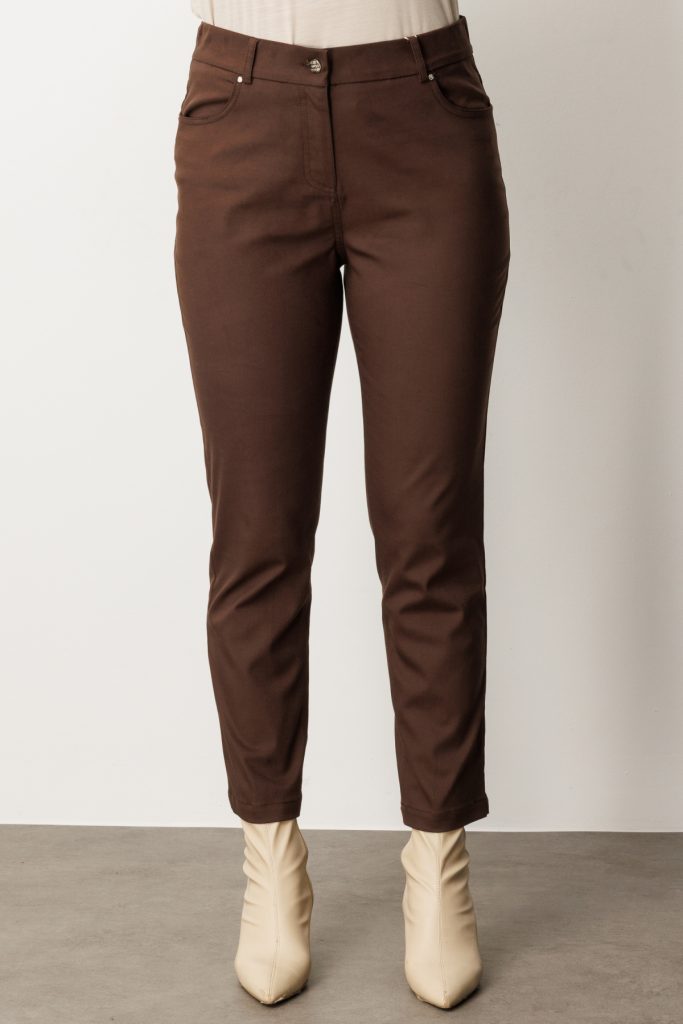 EKOL Dar Paça Büyük Beden Pantolon 1063 - kahve