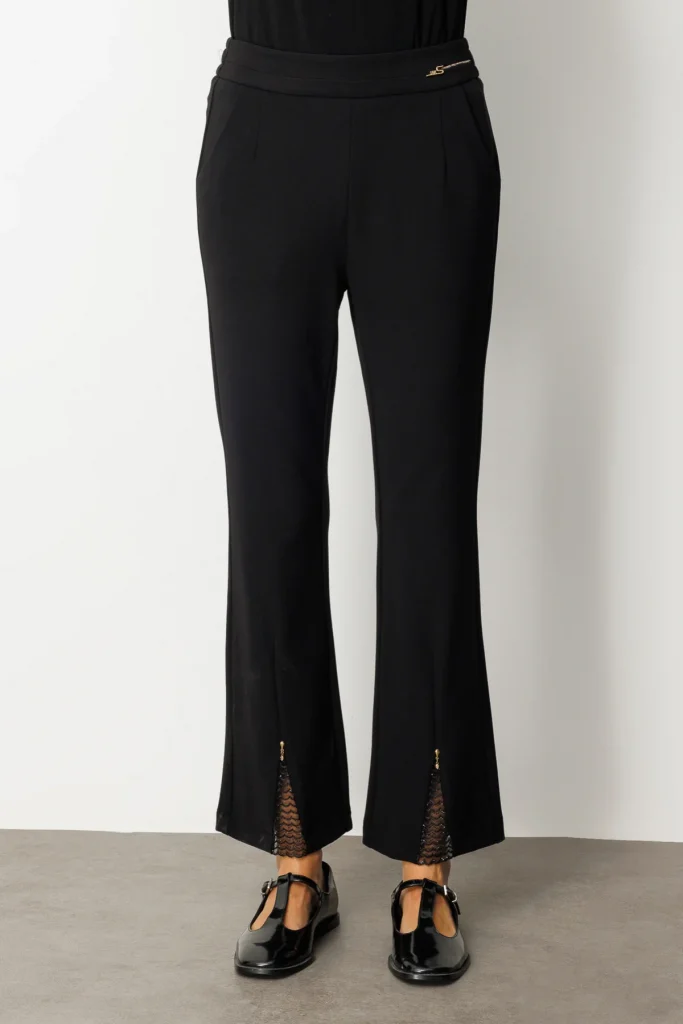 EKOL Paçası Taş Detaylı Metal Aksesuarlı Pantolon 1903