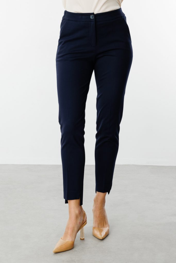 EKOL Beli Lastikli Dar Paça Pantolon 2070 - Lacivert