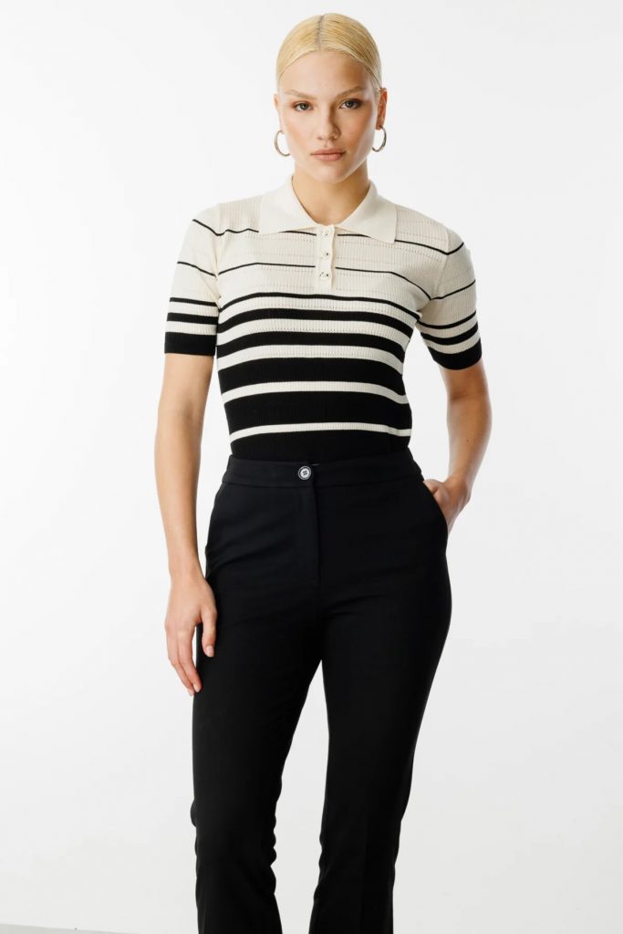 EKOL  Beli Lastikli Bol Paça Pantolon 2074