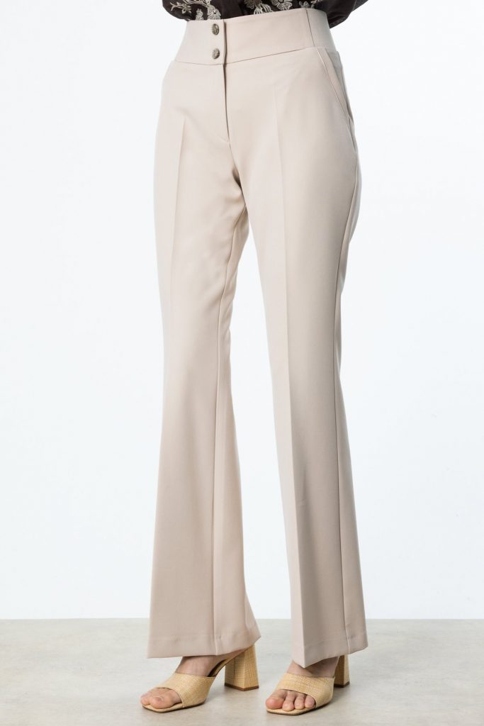 EKOL Beli Kalın Lastikli İspanyol Paça Pantolon  2092