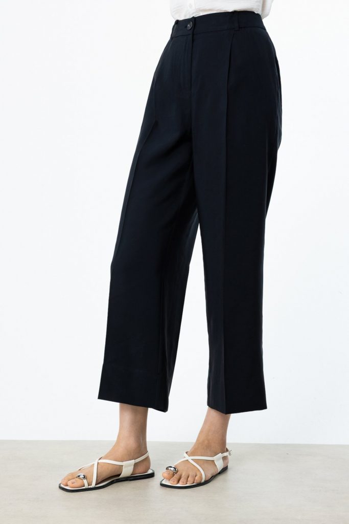 EKOL Tek Pile Bol Paça Pantolon  2106 - Siyah