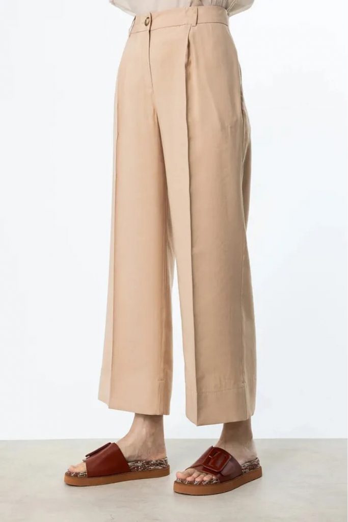 EKOL Tek Pile Bol Paça Pantolon  2106 - KUM