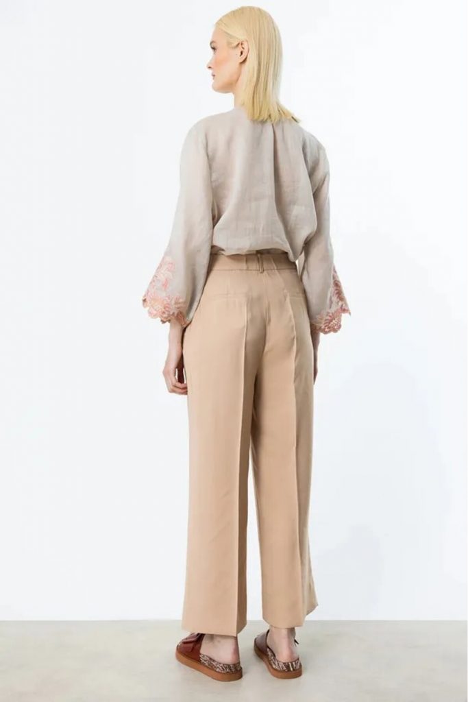 EKOL Tek Pile Bol Paça Pantolon  2106 - KUM