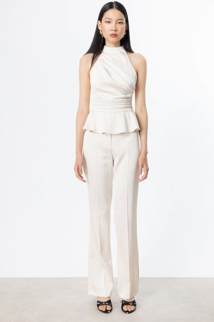 EKOL Bol Paça Saten Pantolon  3336