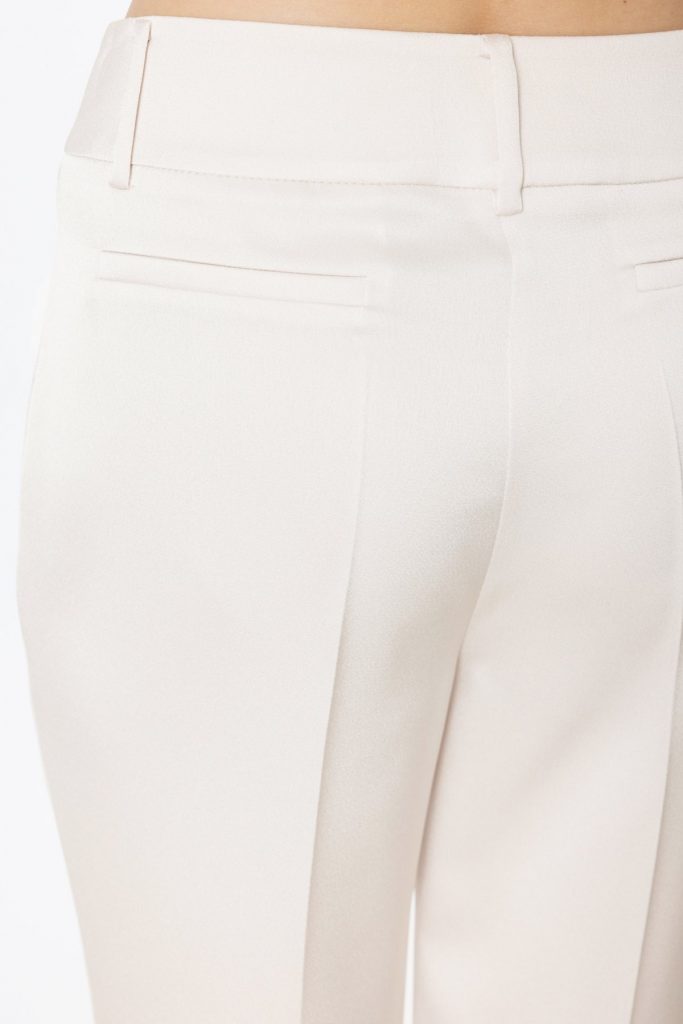 EKOL Bol Paça Saten Pantolon  3336 - inci