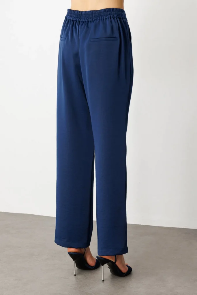 EKOL Tek Pile Bol Paça Pantolon 4266 - Lacivert