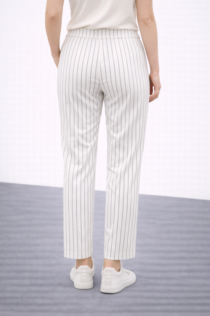 EKOL Çizgili Kadın Pantolon 5010