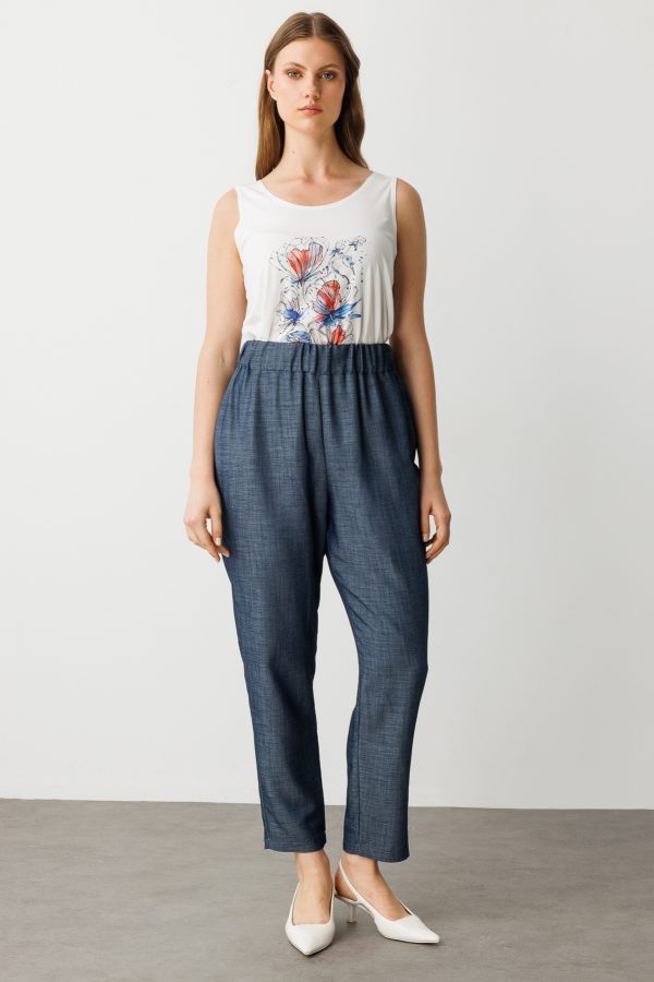 EKOL Beli Lastikli Boru Paça Pantolon 7564 B.B