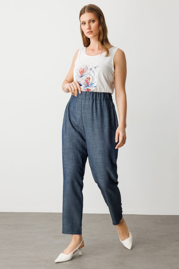 EKOL Beli Lastikli Boru Paça Pantolon 7564 B.B