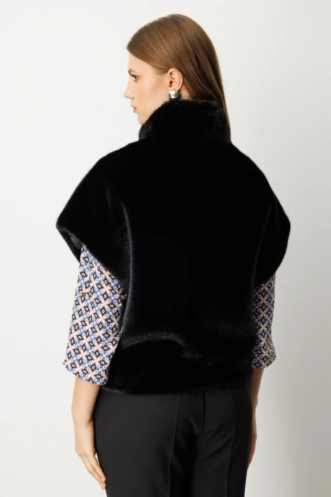 EKOL Dik Yaka Peluş Yelek 8585