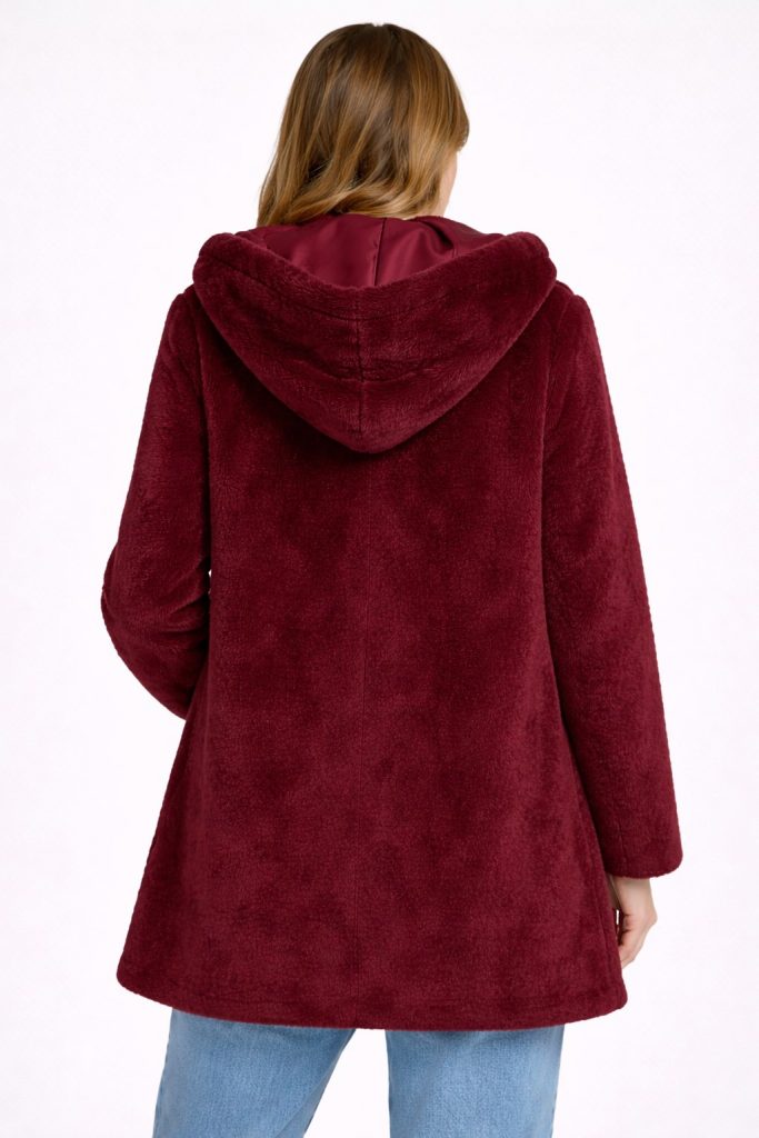 ETRUCCİ Kapüşonlu Kaban 9062 - bordo