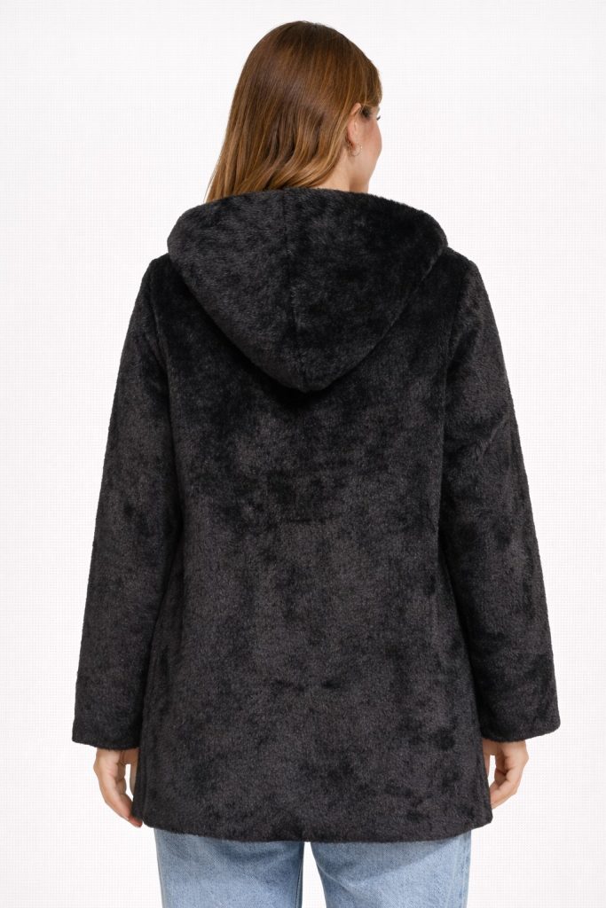 ETRUCCİ Kapüşonlu Kaban 9062 - Siyah