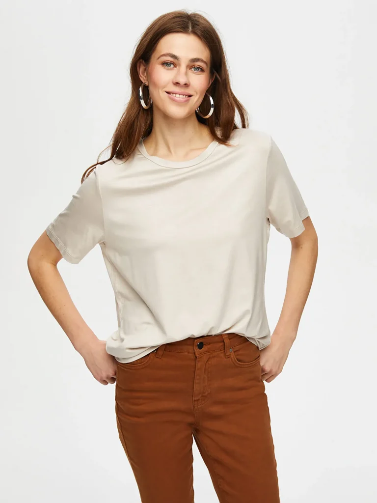 FAİK SÖNMEZ Yuvarlak Yaka Kısa Kol T-Shirt TSH002 - TAŞ