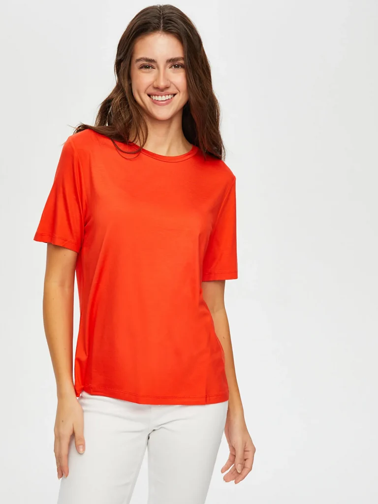 FAİK SÖNMEZ Yuvarlak Yaka Kısa Kol T-Shirt TSH002 - NAR ÇİÇEĞİ