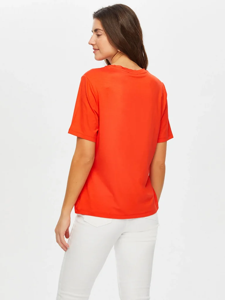 FAİK SÖNMEZ Yuvarlak Yaka Kısa Kol T-Shirt TSH002 - NAR ÇİÇEĞİ