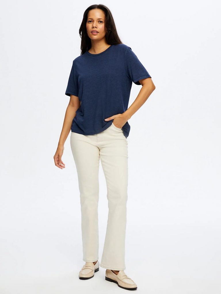 FAİK SÖNMEZ Yuvarlak Yaka Kısa Kol T-Shirt TSH009 - İNDİGO