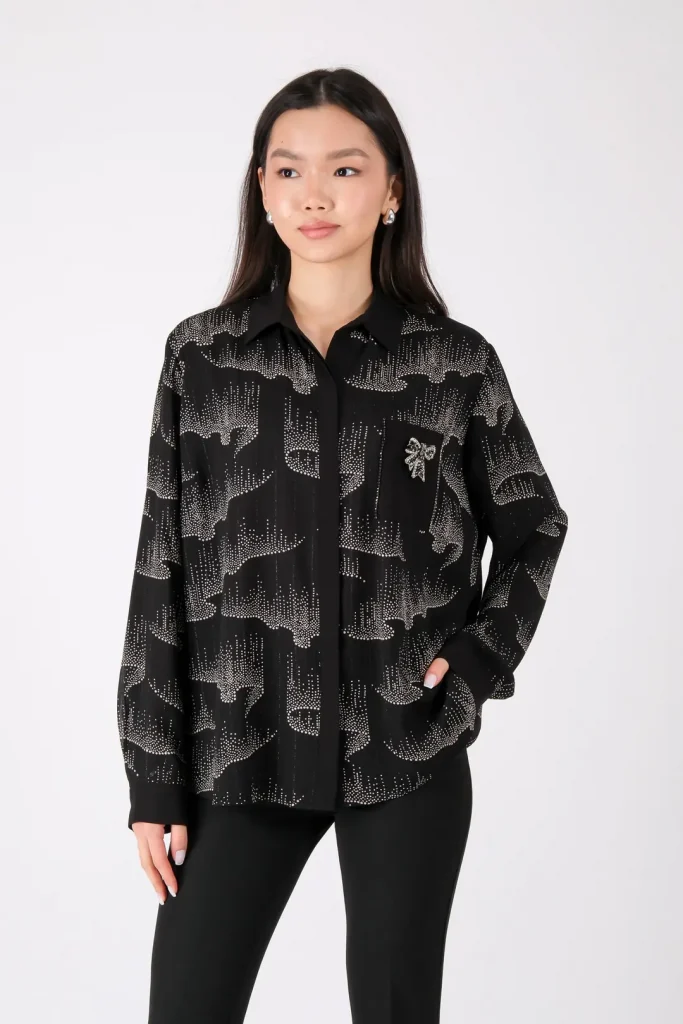 FEMİNA Cep Detaylı Gömlek 62002 - Siyah