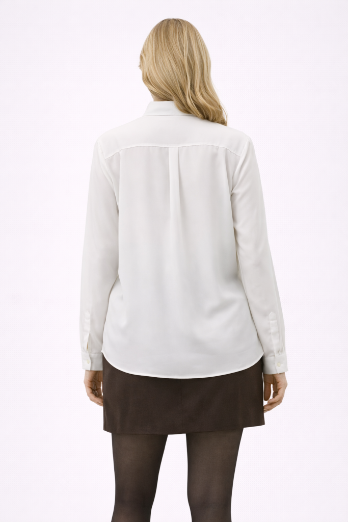 FEMİNA Yakası Tokalı Gömlek 62015 - Beyaz