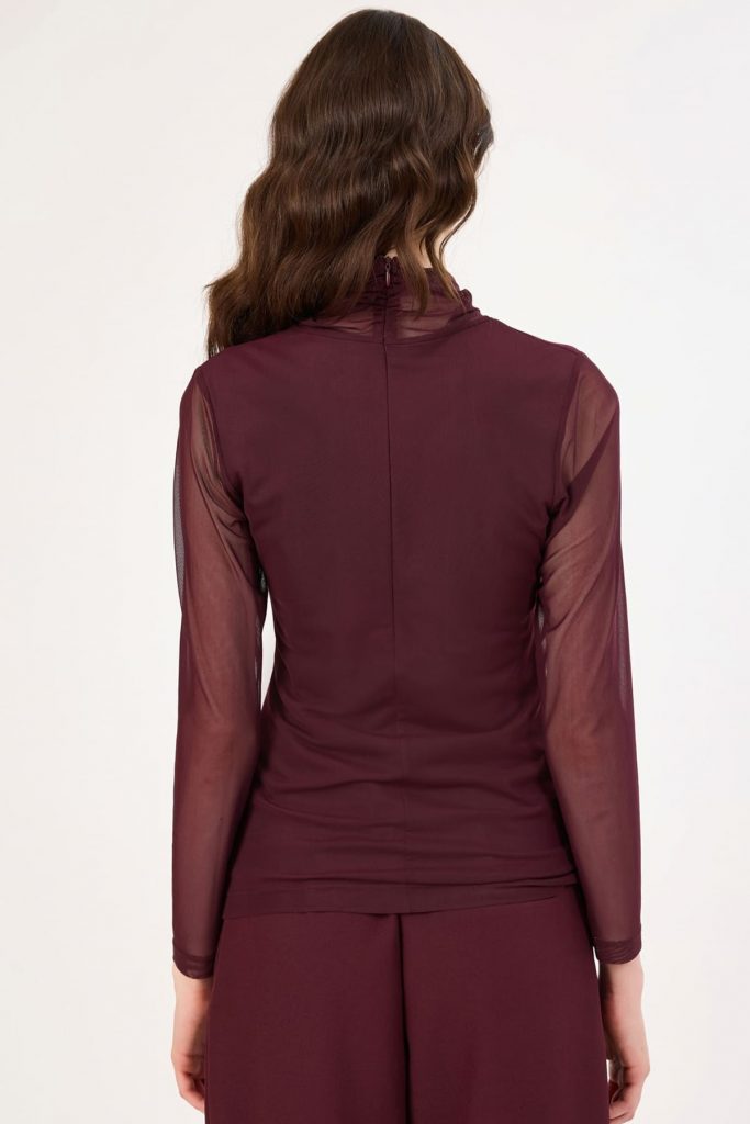 FEVER Yaka Detaylı Tül Bluz 4045