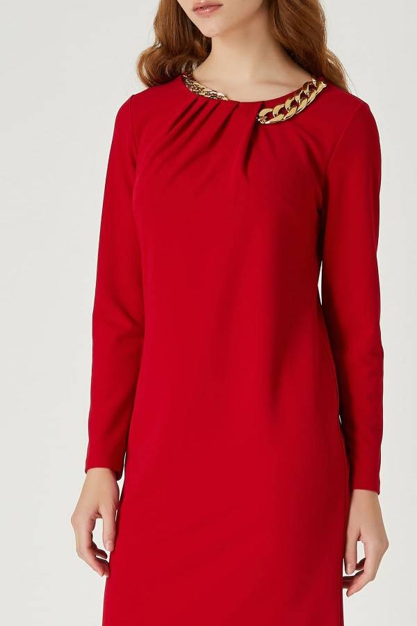 FEVER Elbise 16007 - KIRMIZI