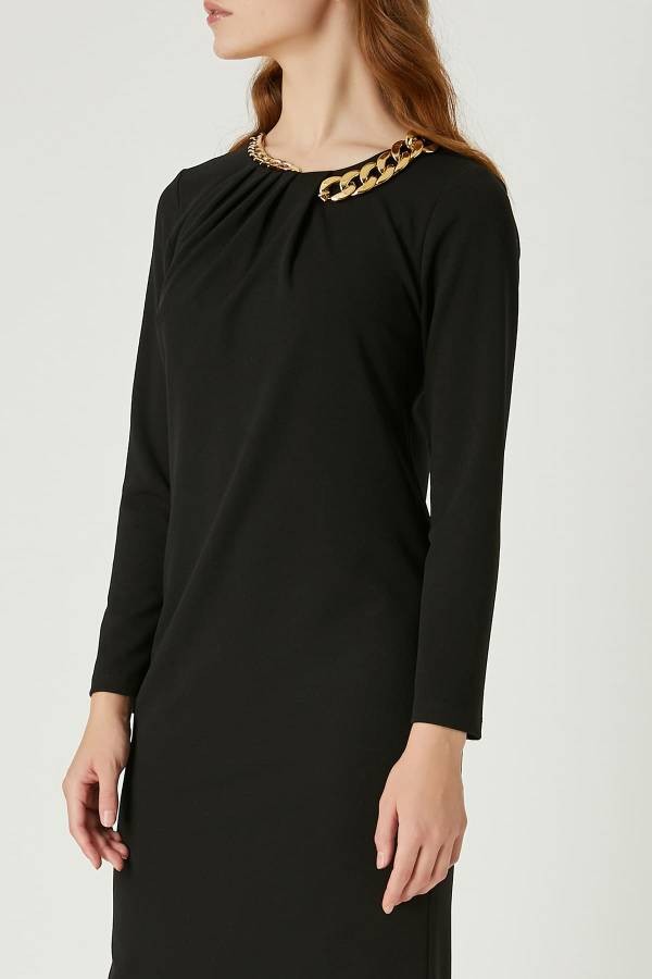 FEVER Elbise 16007 - Siyah